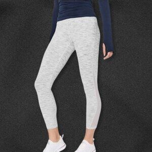 Lululemon Train Times High-Rise Leggings Mesh Ventilation Ice Grey Alpine White
